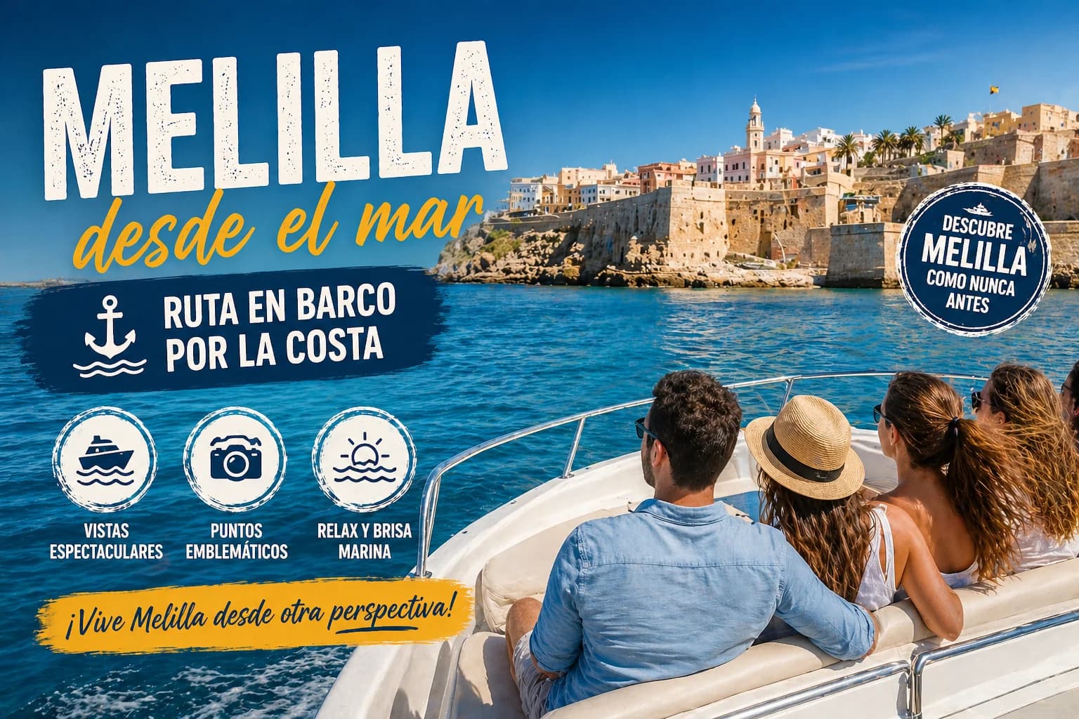 Paseo en Barco por la costa de la ciudad.